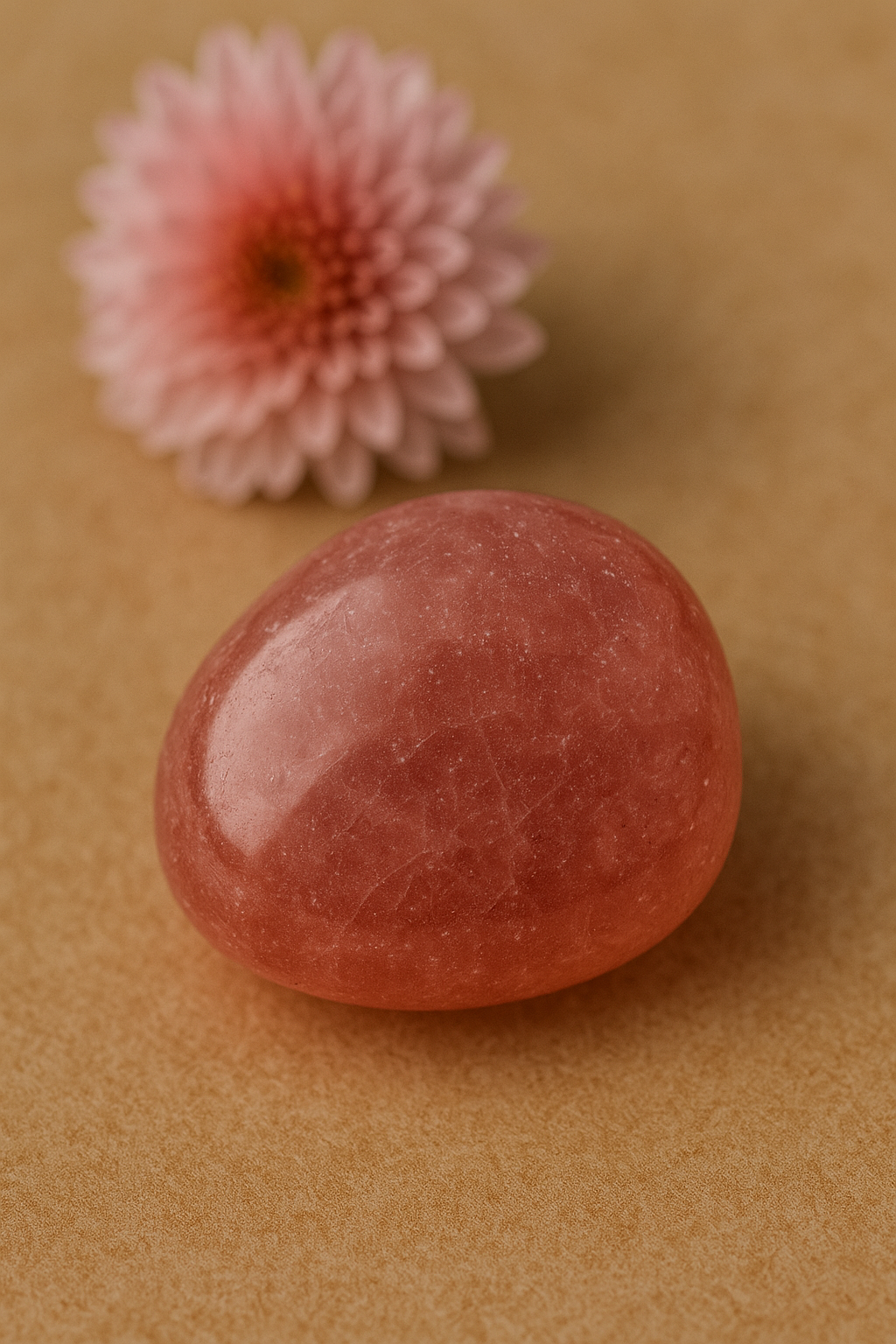 Pierre Roulée Quartz Cristal de Fraise – Amour & Joie de Vivre