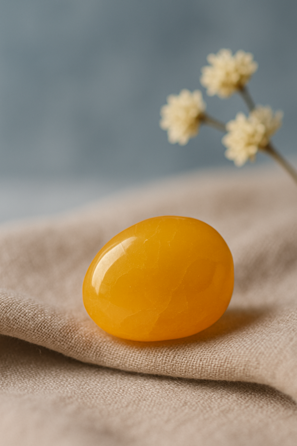 Pierre Roulée Agate Jaune – Joie & Vitalité