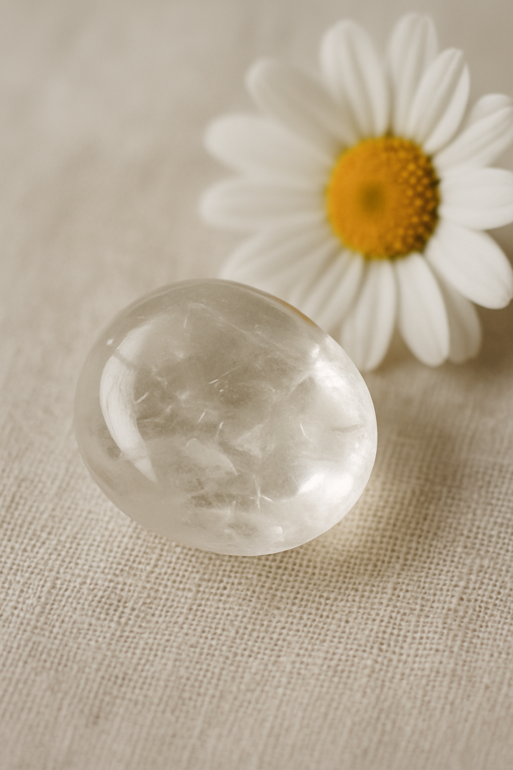 Pierre Roulée Cristal de Roche – Énergie Pure & Clarté Mentale