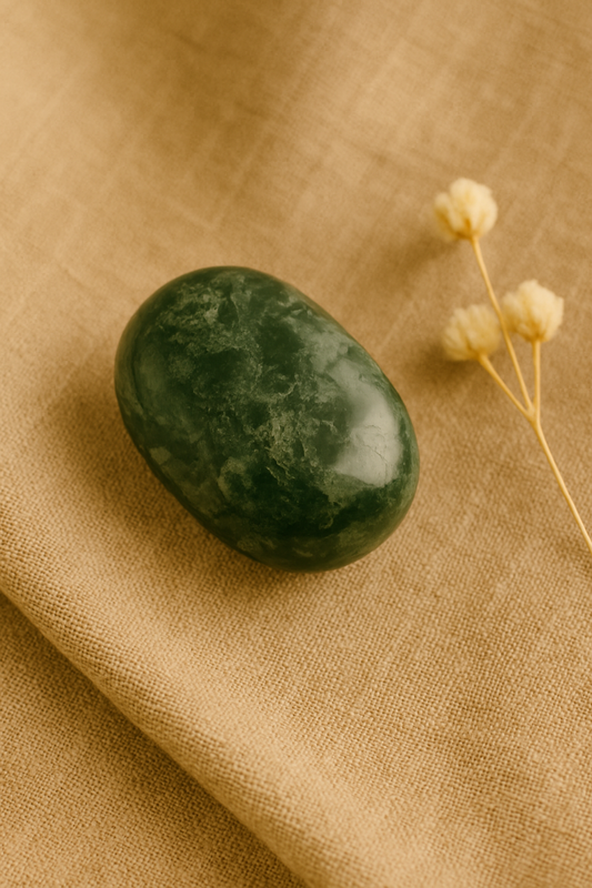 Pierre Roulée Agate Mousse – Renouveau & Équilibre Naturel