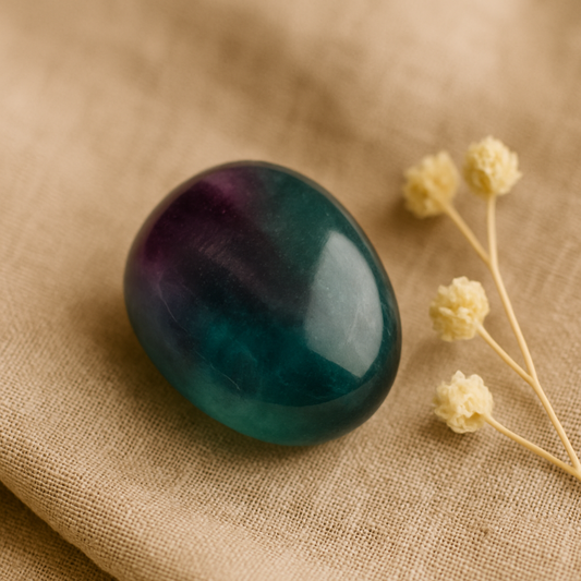 Pierre Roulée Fluorite – Clarté Mentale & Équilibre Émotionnel
