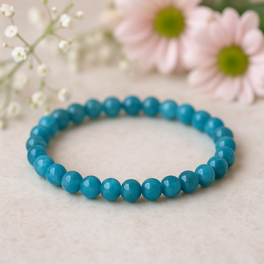 Bracelet Apatite Bleue – Énergie & Clarté Mentale